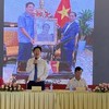Phó chủ tịch UBND tỉnh Đồng Tháp, Trưởng ban tổ chức Lễ hội Sen Đồng Tháp lần 2/2024 phát biểu khai mạc Họp báo