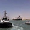 Tàu thuyền di chuyển trên kênh đào Suez của Ai Cập. Ảnh: Nguyễn Tùng/PV TTXVN tại Ai Cập