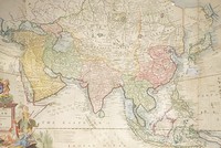 Ảnh chụp bản đồ “Vùng đất của vàng và gia vị” trưng bày tại Thư viện Quốc gia Singapore tháng 7/2015