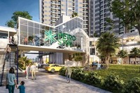 Phối cảnh Shophouse Metro Star với cầu bộ hành kết nối nhà ga 10 tuyến Metro số 1.