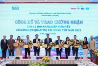 Vinaconex được vinh danh Top 15 Doanh nghiệp niêm yết có năng lực quản trị tài chính tốt năm 2022