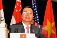 Bộ trưởng Bộ Công Thương Vũ Huy Hoàng tại Atlanta (Ảnh: Thanh Tuấn/TTXVN)