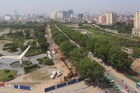 Dự án mở rộng đường Vành đai 3, đoạn từ cầu vượt Mai Dịch đến chân cầu Thăng Long nằm trên đường Phạm Văn Đồng (Hà Nội).