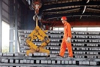 Nhập khẩu thép nguyên liệu tại cảng Hải Phòng.
