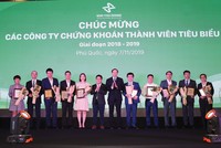 Hàng năm, những công ty chứng khoán hoạt động lành mạnh và có vị thế dẫn đầu trong các mảng nghiệp vụ được nhà quản lý ghi nhận và vinh danh