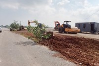 Dự án Khu nhà ở Thương mại Hà Thiệp- Bắc Ninh tại Quảng Bình đang trong quá trình thi công hạ tầng nhưng đã được chủ đầu tư giao cho các sàn bất động sản tiến hành huy động