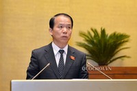 Chủ nhiệm Uỷ ban Pháp luật Hoàng Thanh Tùng trình bày tờ trình.