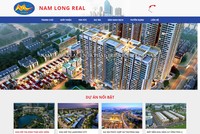 Trang website cuar Nam Long Real. Ảnh: Thành Nguyễn.