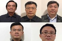 Các bị can Đoàn Ánh Sáng, Ngô Duy Chính, Nguyễn Xuân Giáp, Phạm Hồng Quang, Đặng Thanh Nam