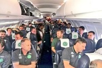 Ảnh chụp các thành viên của Chapecoense trước giờ máy bay cất cánh. Ảnh: Twitter/Andres Felipe Arcos.