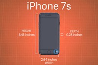 Kích thước được cho là của iPhone 7s.