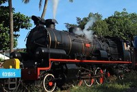 Đầu máy hơi nước Tự Lực đang được phục chế. Ảnh: Anh Duy.