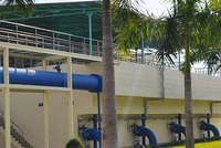 Khu xử lý nước tại đơn vị trực thuộc là Xí nghiệp Cấp nước Khu Liên Hợp, Bình Dương.