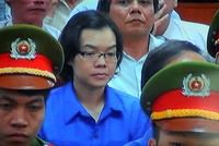 Huỳnh Thị Huyền Như trong phiên tòa xét xử vụ án bầu Kiên