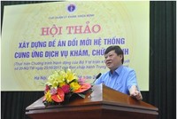 Thứ trưởng thường trực Bộ Y tế Nguyễn Viết Tiến phát biểu tại Hội thảo.