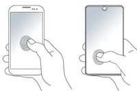 Hai bản vẽ điện thoại Samsung.