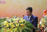 Ông Nguyễn Trung Triều - Bí thư Huyện ủy Bát Xát phát biểu tại Đại hội.