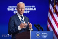 Ứng cử viên Tổng thống Mỹ của đảng Dân chủ Joe Biden phát biểu tại một sự kiện ở Wilmington, bang Delaware ngày 10/11/2020. (Ảnh: AFP/TTXVN).