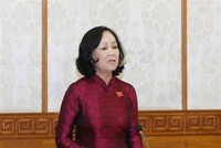 Đồng chí Trương Thị Mai, Ủy viên Bộ Chính trị, Trưởng Ban Tổ chức Trung ương. (Ảnh: Phương Hoa/TTXVN).