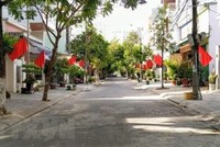 Đường phố khu dân cư 40, phường Hòa Thuận Tây, quận Hải Châu, Đà Nẵng. (Ảnh: TTXVN phát).