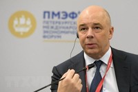 Bộ trưởng tài chính Nga Anton Siluanov phát biểu tại một diễn đàn ở Saint Petersburg. (Ảnh: AFP/TTXVN).