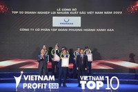 Lãnh đạo Tập đoàn Phenikaa đại diện nhận giải thưởng từ Ban tổ chức.