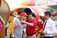 Vietjet đã mở hơn 10 đường bay quốc tế mới, tập trung vào thị trường Ấn Độ, dẫn đầu về tốc độ tăng lượng khách vận chuyển nội địa và quốc tế (ảnh: Ánh Dương)