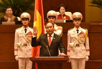 Thủ tướng Chính phủ Nguyễn Xuân Phúc tuyên thệ nhậm chức. Ảnh VGP/Nhật Bắc