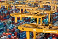 Đại gia vận tải lớn nhất Hàn Quốc- Hanjin Shipping đã đệ đơn xin toà án thụ lý tài sản hôm 31/8. Ảnh: Reuter