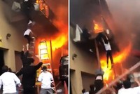 Nhiều bé gái nhảy từ ban công, thoát khỏi đám cháy tại Mỹ