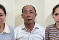 Các bị can lần lượt từ trái sang phải: Trần Đình Như Ý, Võ Hồng Cường, Nguyễn Thục Anh. Ảnh: Bộ Công an.