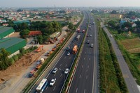 Một đoạn cao tốc Bắc - Nam qua địa phận Hà Nội.