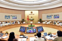 Thủ tướng Phạm Minh Chính chủ trì phiên họp Chính phủ thường kỳ tháng 5/2021 (Ảnh: Nhật Bắc)