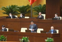 Bộ trưởng Bộ Kế hoạch và Đầu tư Nguyễn Chí Dũng trong phiên chất vấn và trả lời chất vấn chiều 11/11/2021.