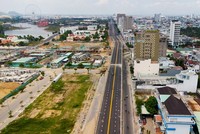 Dự án cải tạo cụm nút giao thông phía Tây cầu Trần Thị Lý đang được đẩy nhanh để hoàn thành.