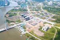 Mặt bằng giá bất động sản Thủ Thiêm được đẩy tăng, nhưng giao dịch khá hạn chế. Ảnh: Lê Toàn