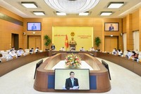 Phiên thảo luận của Ủy ban Thường vụ Quốc hội về kết quả thực hành tiết kiệm, chống lãng phí năm 2021.