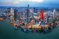 Một góc TP.HCM nhìn từ trên cao.