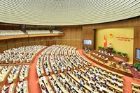 Một phiên thảo luận tại kỳ họp thứ ba, Quốc hội khóa XV.