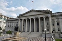 Trụ sở Bộ Tài chính Mỹ tại Washington, DC. (Ảnh: AFP/TTXVN)
