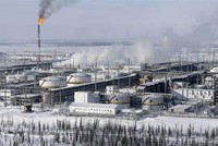 Toàn cảnh cơ sở lọc dầu ở giếng dầu Vankorskoye thuộc vùng Krasnoyarsk (Nga). (Ảnh: Reuters/TTXVN)