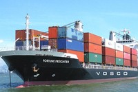 Một tàu chở container của VOSCO - chủ tàu vận tải biển lớn bậc nhất Việt Nam hiện nay.