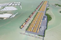 Phối cảnh dự kiến cảng trung chuyển quốc tế Cần Giờ.