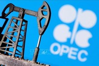 Hình ảnh 3D về biểu tượng Tổ chức Các nước xuất khẩu dầu mỏ (OPEC). Ảnh: REUTERS/TTXVN