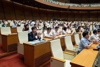 Một phiên họp toàn thể của Quốc hội khoá XV.