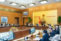 Ủy ban Thường vụ Quốc hội biểu quyết thông qua nghị quyết.