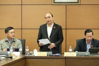 Chủ tịch nước Nguyễn Xuân Phúc phát biểu tại tổ - (Ảnh: Duy Linh).