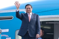 Chuyến công tác của Thủ tướng Phạm Minh Chính là dịp truyền tải thông điệp về một Việt Nam phát triển năng động, đổi mới, xây dựng nền kinh tế độc lập, tự chủ gắn với hội nhập quốc tế sâu rộng, thực chất, hiệu quả, tham gia chủ động, tích cực, đóng góp trách nhiệm với hòa bình, phát triển và các quan tâm chung của cộng đồng quốc tế - Ảnh: VGP/Nhật Bắc