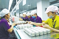 Nhà đầu tư nước ngoài tiếp tục quan tâm, tin vào môi trường đầu tư của Việt Nam. Trong ảnh: Nhà máy Luxshare sản xuất tai nghe, cáp sạc cho Apple. Ảnh: Đức Thanh