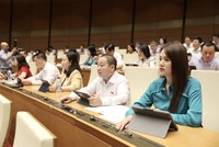 Trong phiên làm việc sáng 23/6, Quốc hội đã thông qua Luật Đấu thầu, với tỷ lệ tán thành là 93,12%.